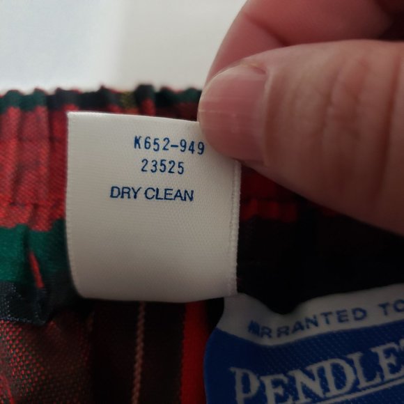 Vintage 90s Pendleton Knockabout Wool Plaid Skirt Tartan Red Christmas Womens 12 - Picture 8 of 12